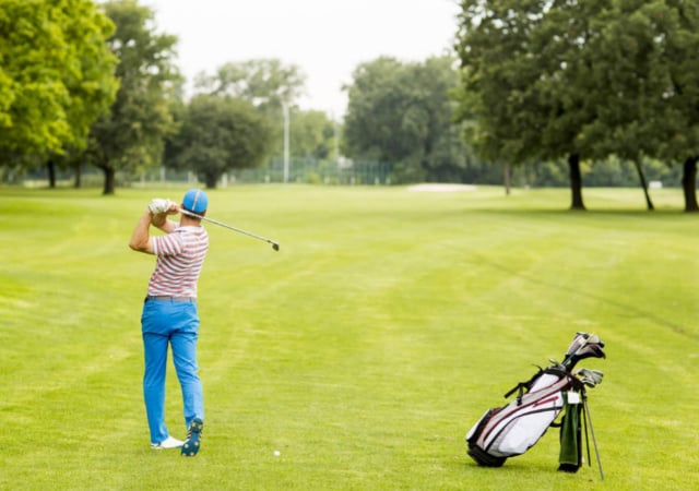 Golfer making a shot