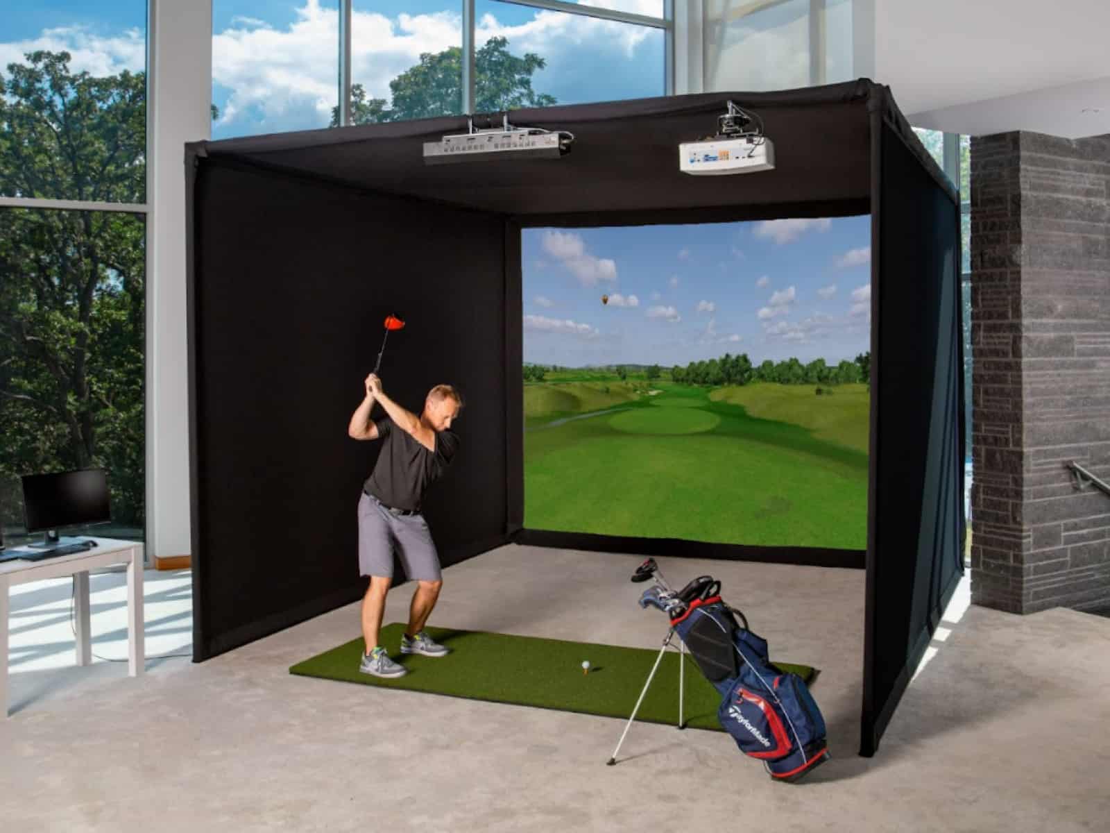 how heavy do side curtains need to be in a golf simulator