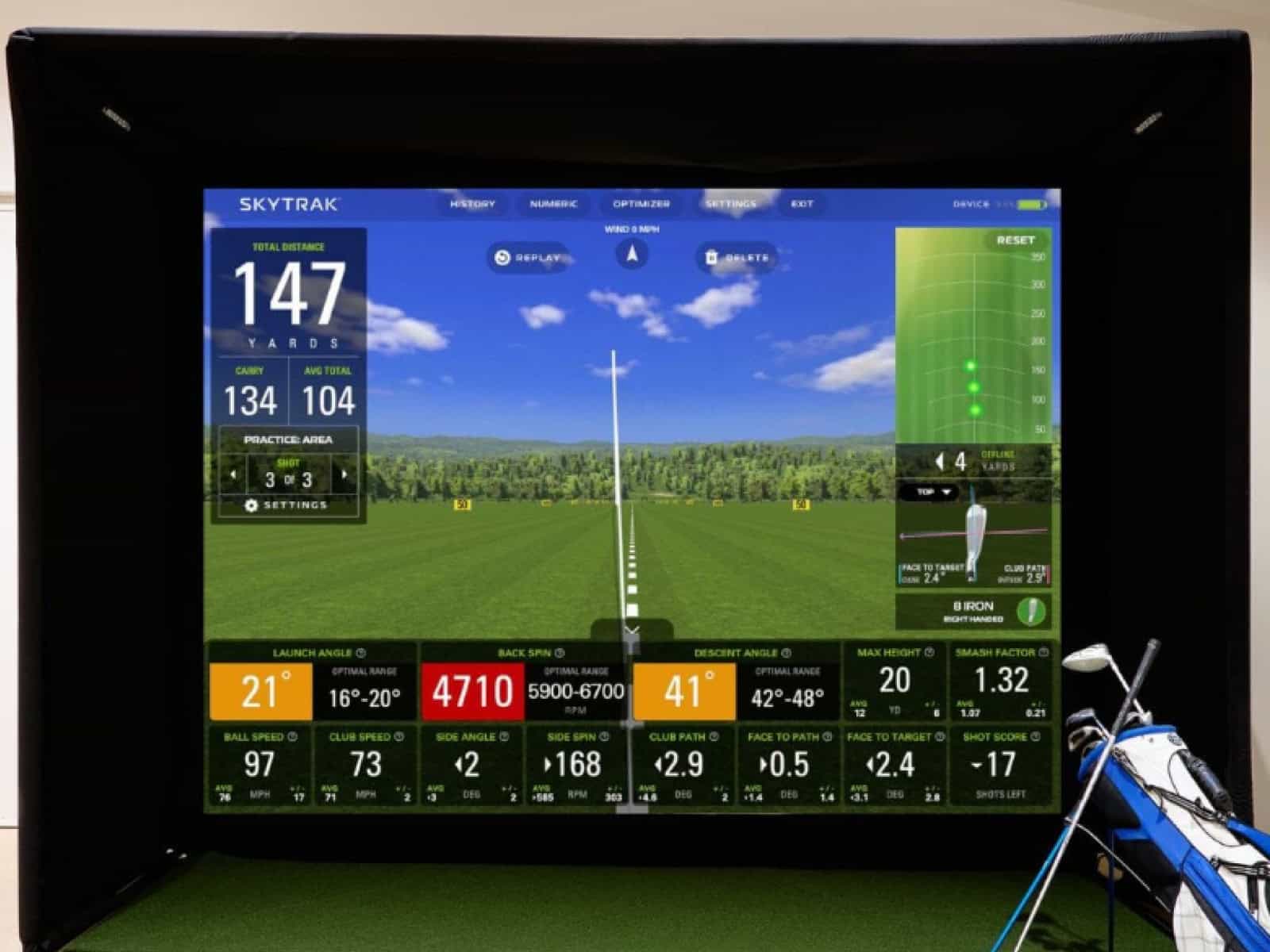 Screen & Device Setup for SkyTrak+: Alignment & Angle