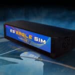 Eagle 5IM golf simulator device for indoor golf practice and swing analysis. Perfect for golf enthusiasts seeking realistic virtual golf experiences at home or in a golf simulator setup.
