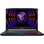 High-performance gaming laptop featuring customizable RGB lighting, a sleek design, and a dragon logo on the screen, ideal for gaming and virtual golf simulation.