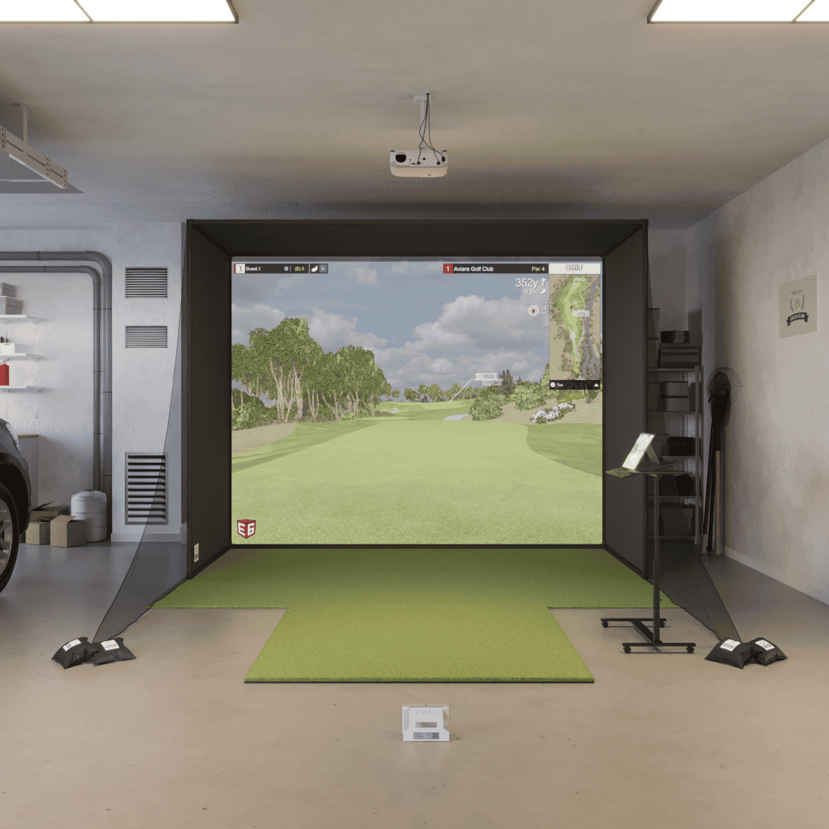FlightScope Mevo Gen2 SwingBay Golf Simulator Package