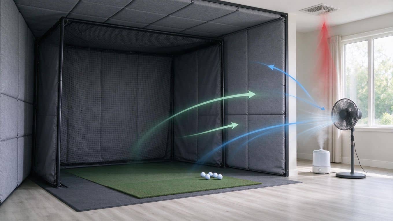 Insulated room with sealed walls and airflow concept