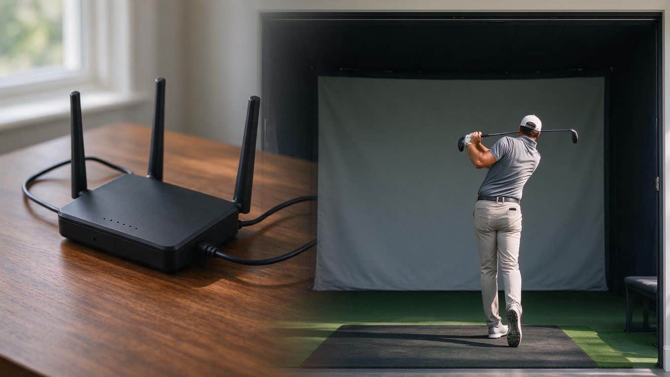 Stable internet connection for online golf simulator play